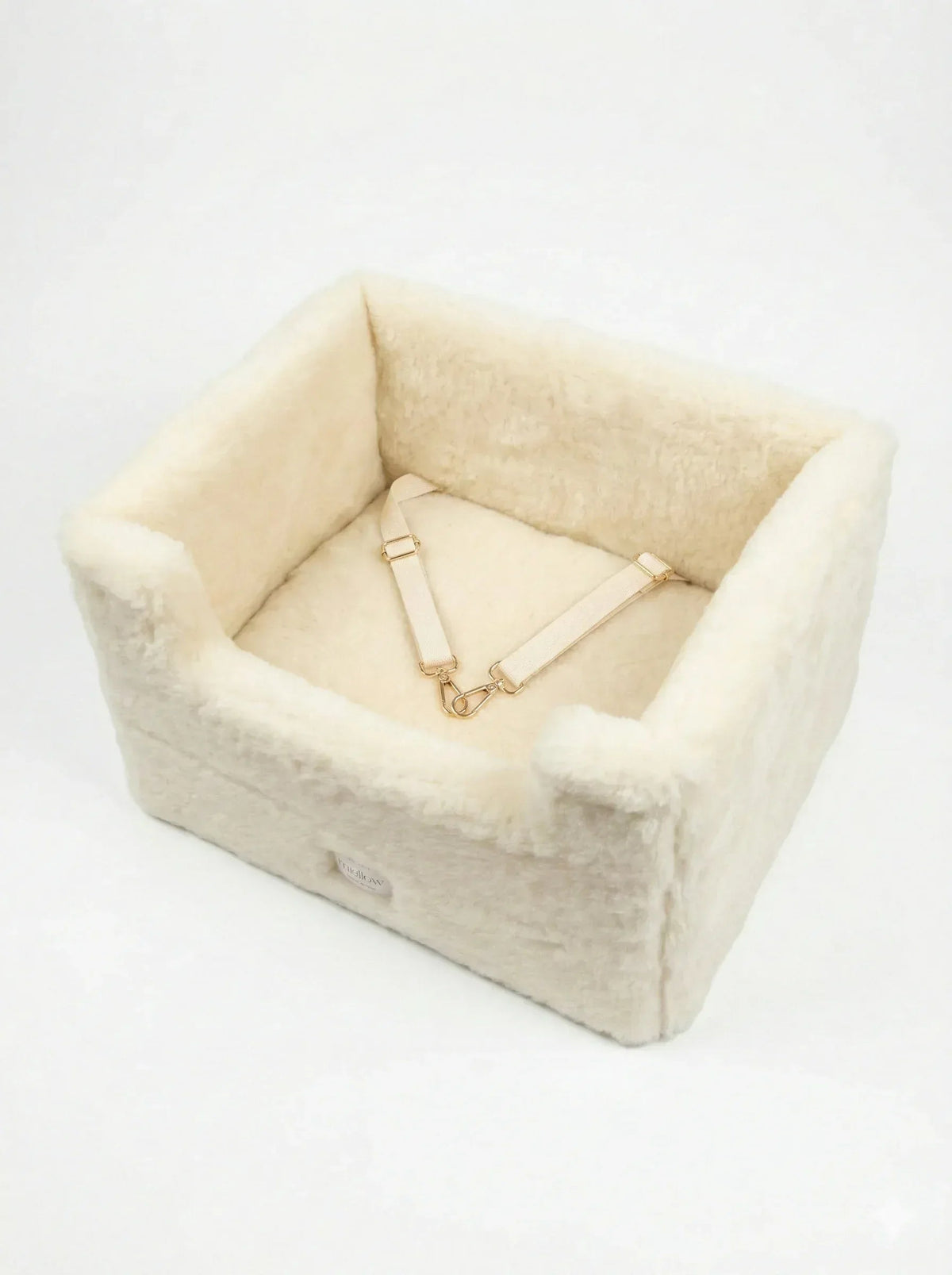 Natural Wool Dog Carrier - White