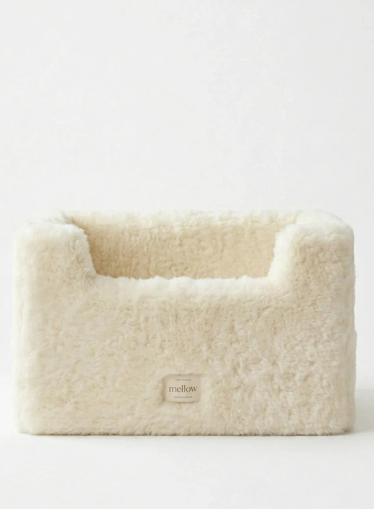 Natural Wool Dog Carrier - White