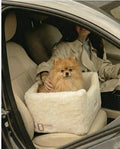 Natural Wool Dog Carrier - White
