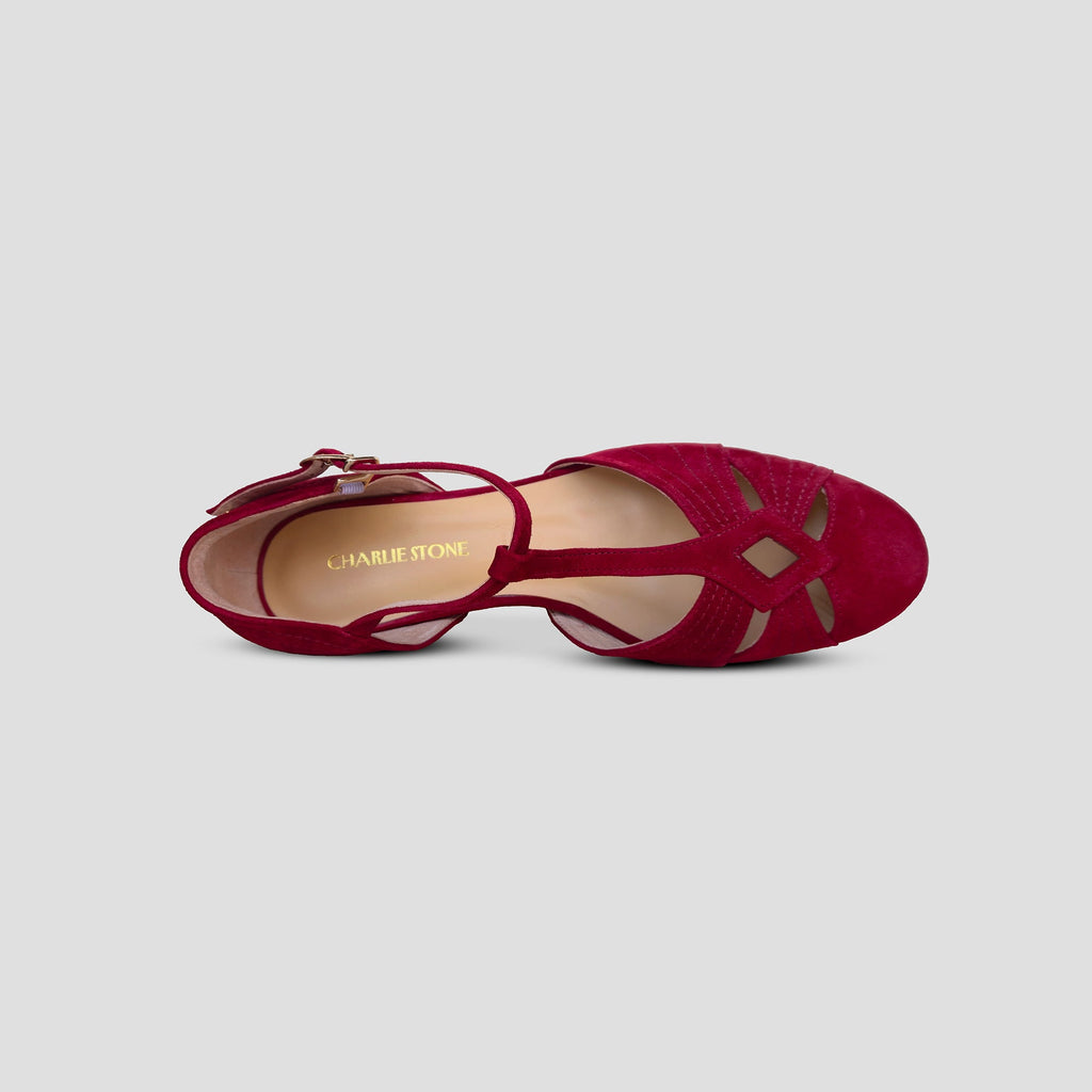 London (Wine Red Suede)